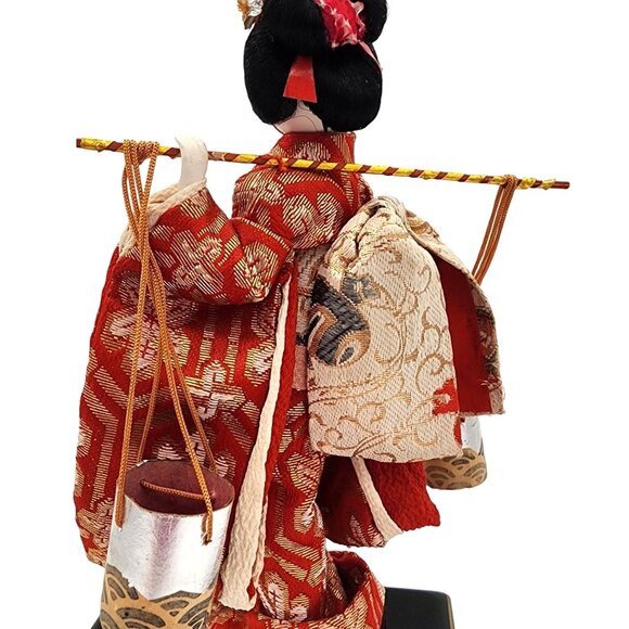 Vintage Japanese Geisha Doll with Working Music Trinket Box Plays La Vie En Rose - Picture 5 of 16